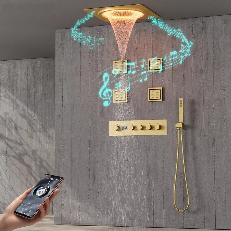 Home Decor Gift - Slimme LED Doucheset Badkamer Muziek Verborgen