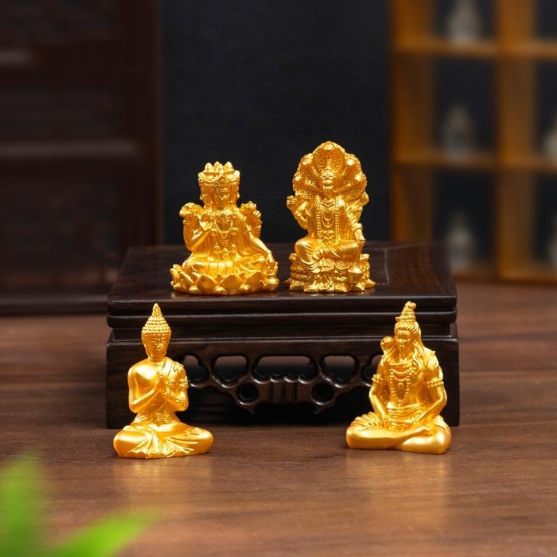 Home Decor Gold - 30 Stuks Mini Gouden Boeddhabeelden Bulk