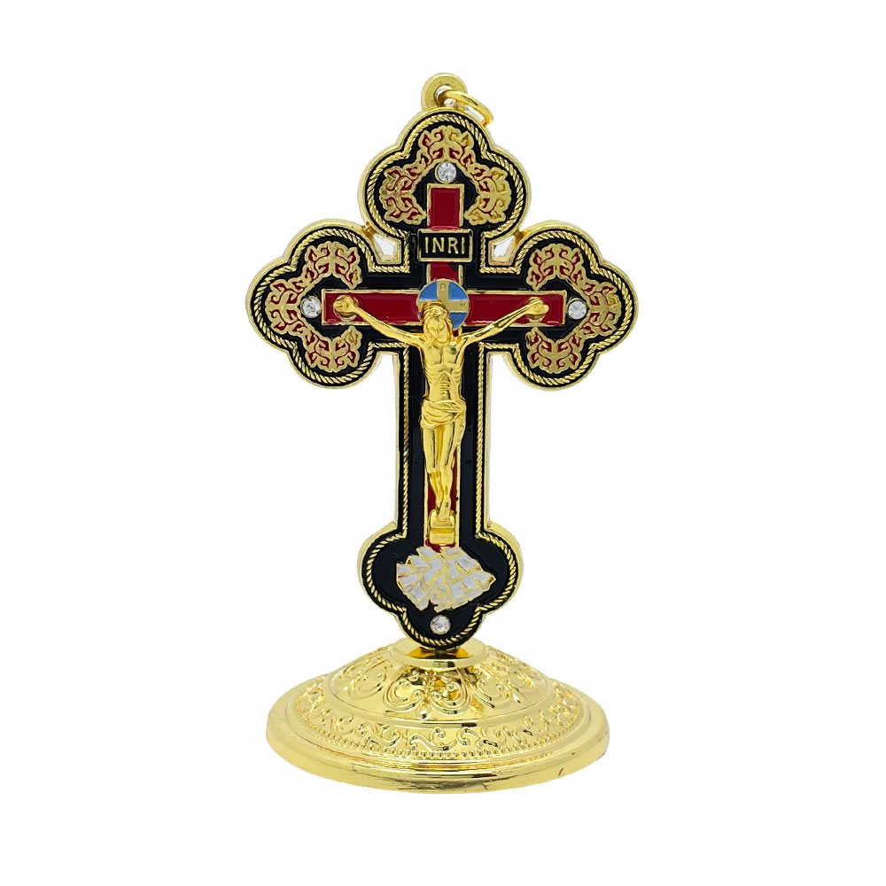 Home Decor Gift - Nieuw 2026 Katholiek Staand Kruisbeeld Gouden