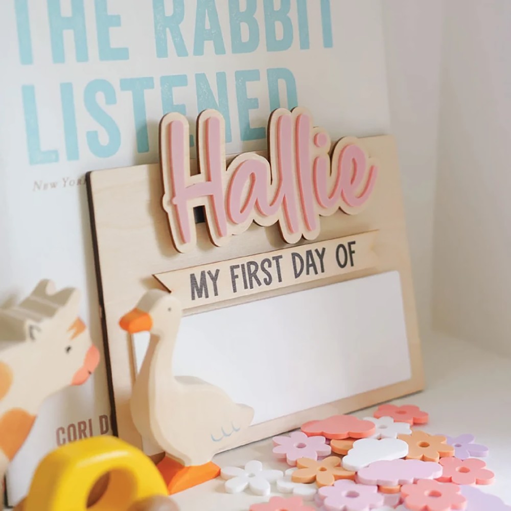 Home Decor For Birthday - 1Pc Aangepaste eerste en laatste schooldag
