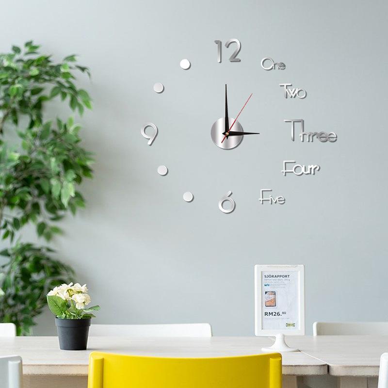 Wall Clock Silent - Lichtgevende doe-het-zelf wandklok die in het