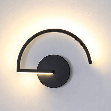 Home Decor Gold - Moderne Scandinavische LED-wandlamp, minimalistische zwarte geometrische