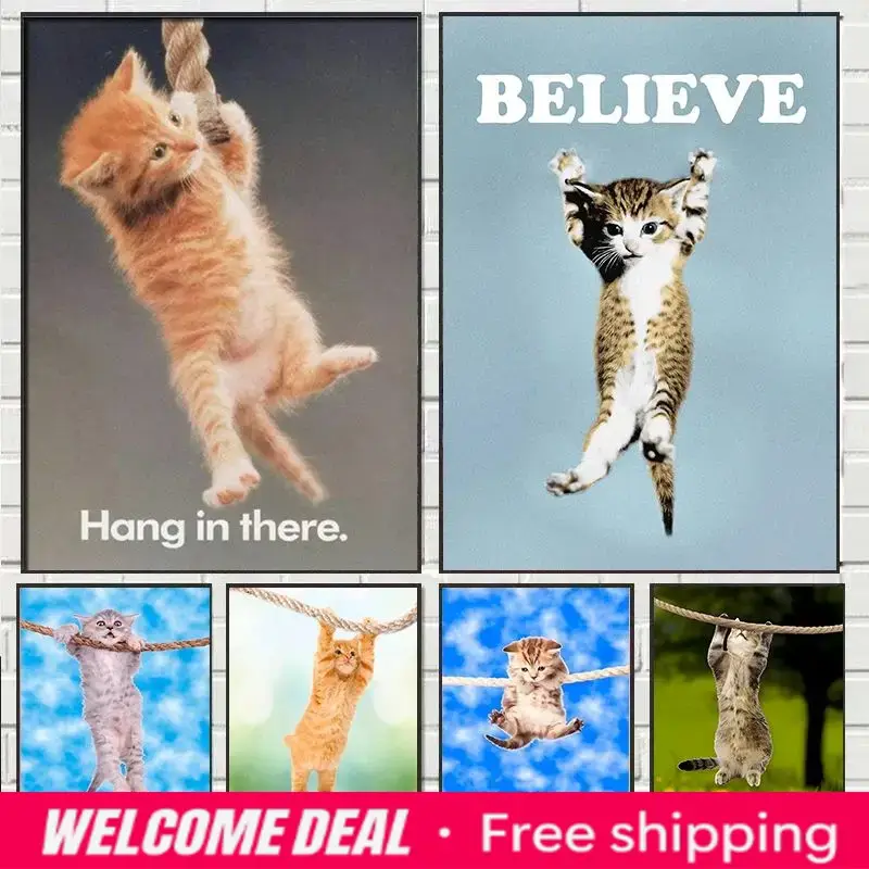 Home Decor Shop - Hang in there baby schattige kat