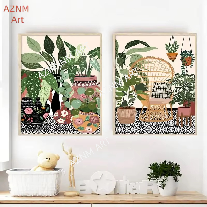 Home Decor Wall Tiles - Moderne muurkunst canvas schilderij Noordse Griekse
