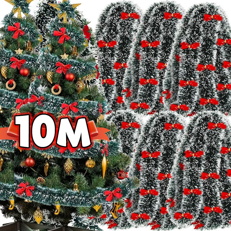 Home Decor Xmas Tree - Kerst Strik Klatergoud Linten Groene Riet