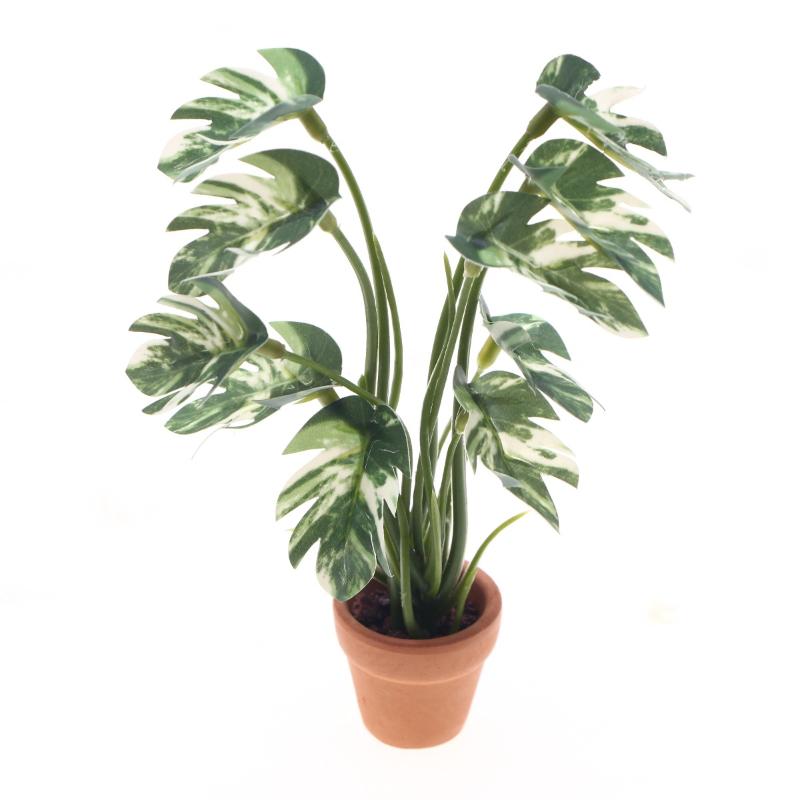 Home Decor Green - New.1PC 1/12 Poppenhuis Simulatie Monstera Groene