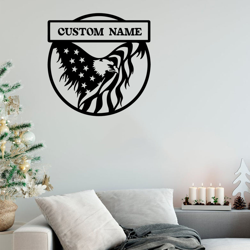 Home Decor Wall Tiles - 1PC Leuke Eagle Gepersonaliseerde Tekst Pvc