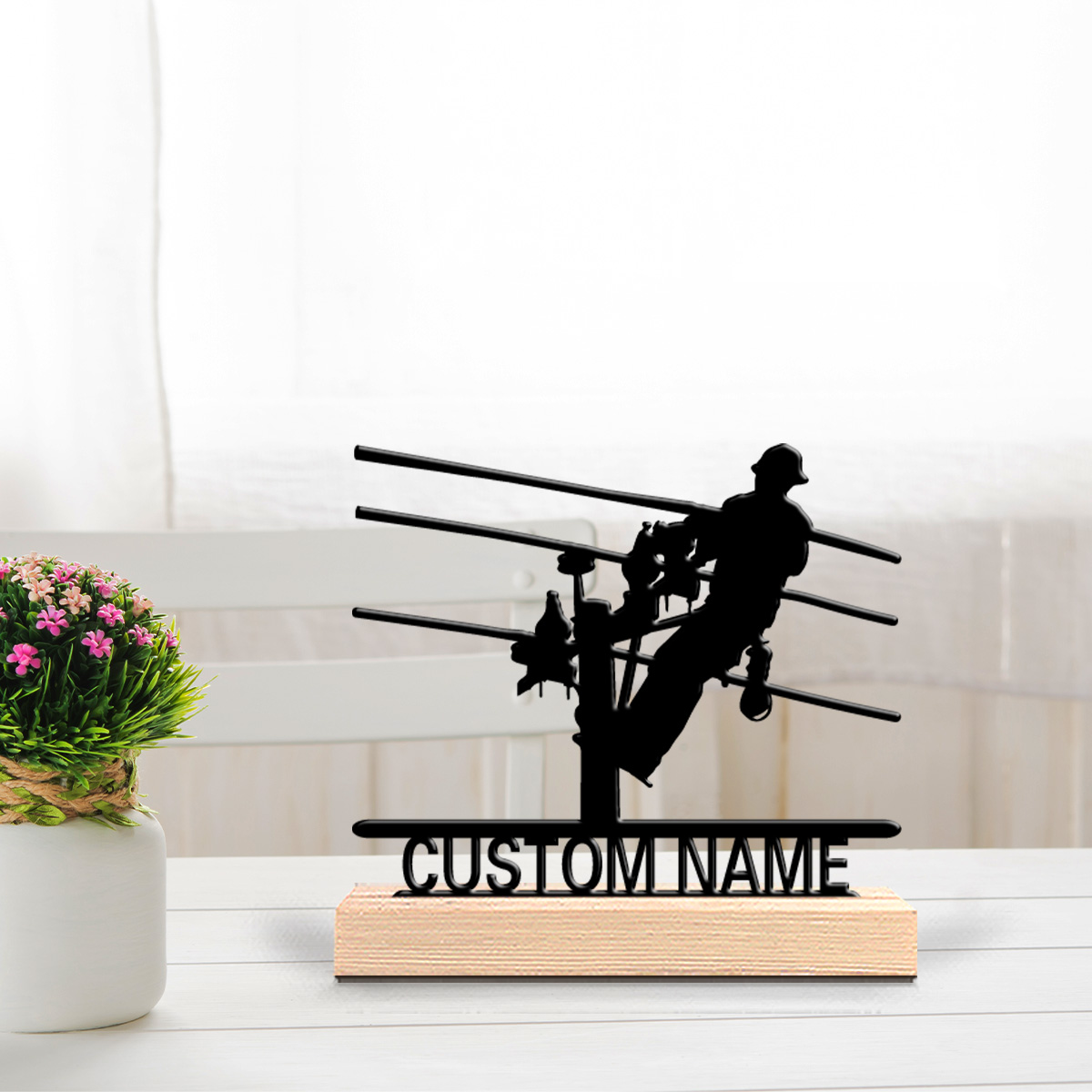 Home Decor For Birthday - 1 stuk stijlvolle gepersonaliseerde elektricien metaal