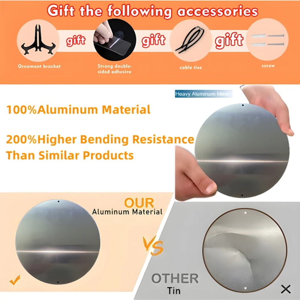 Rond metalen aluminium merktek - Home Decor Shop recensie en prijs