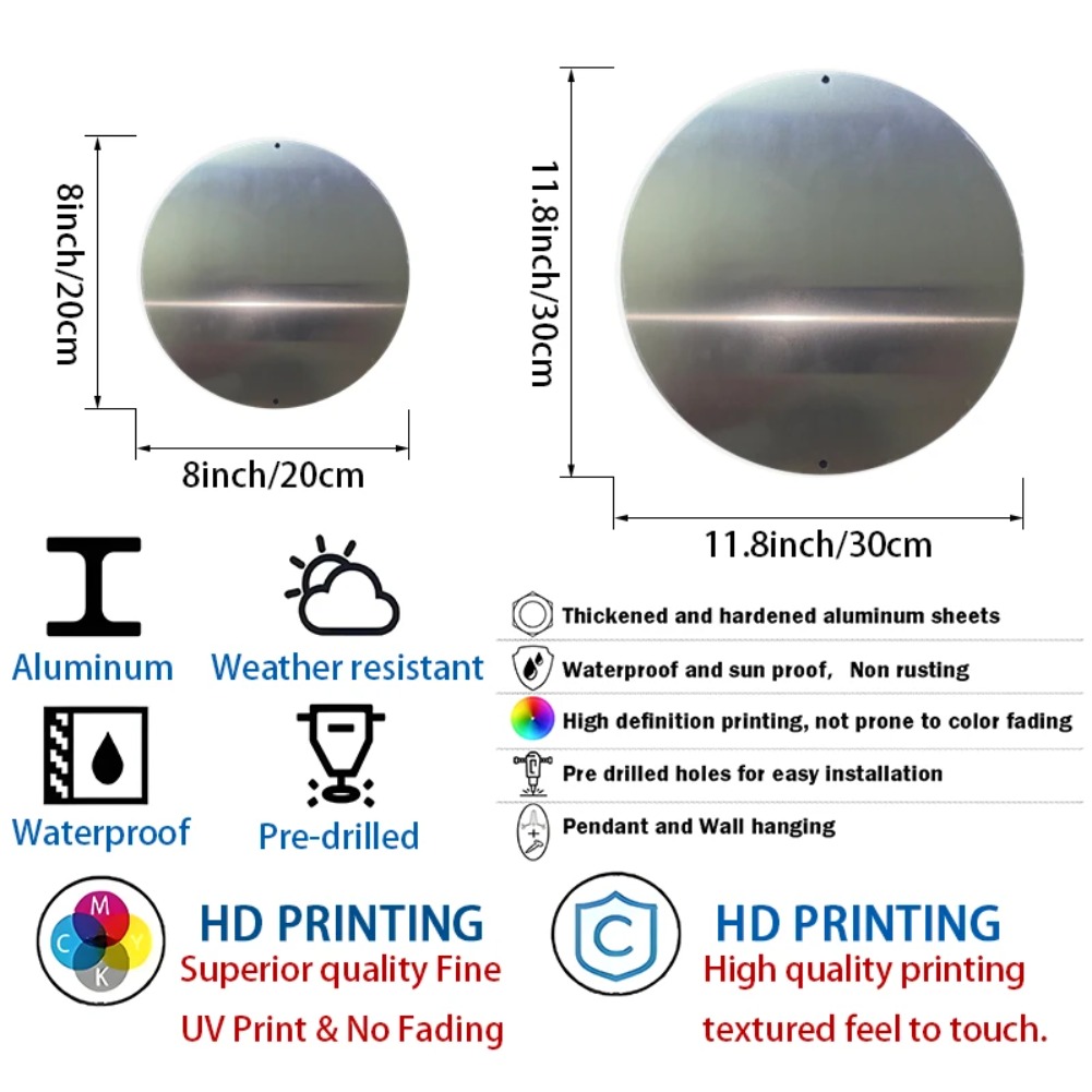 Rond metalen aluminium merktek - Home Decor Shop recensie en prijs