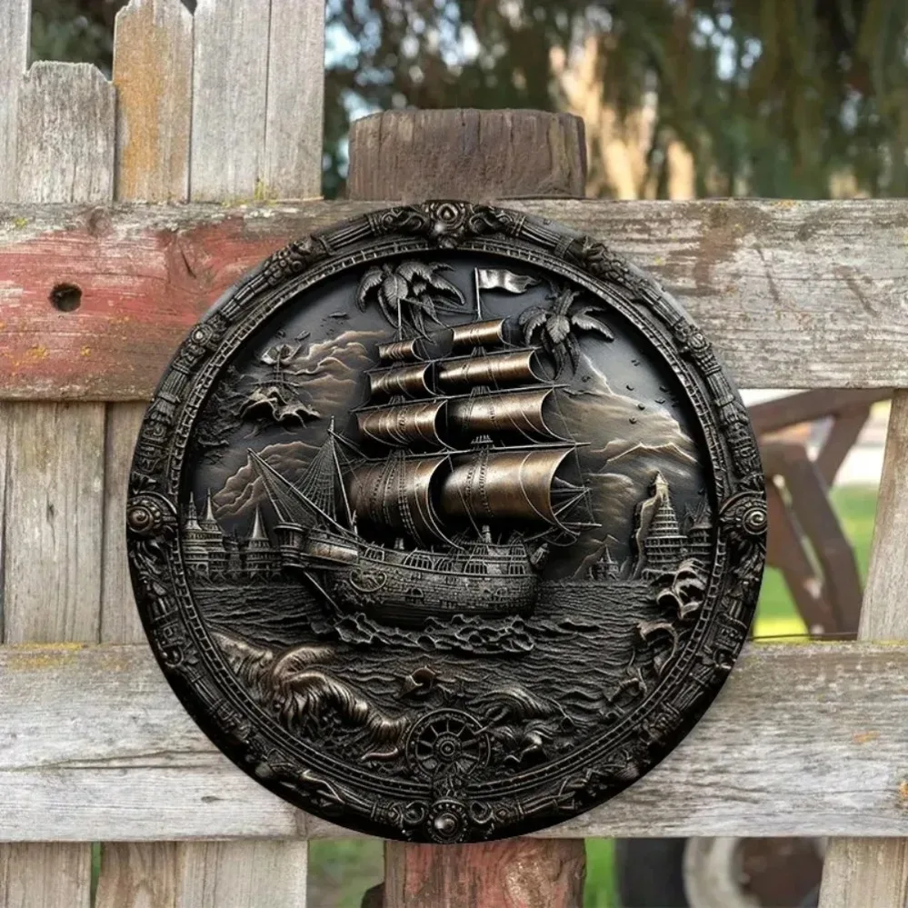 3D piratenschip metalen muurku - Home Decor Shop recensie en prijs