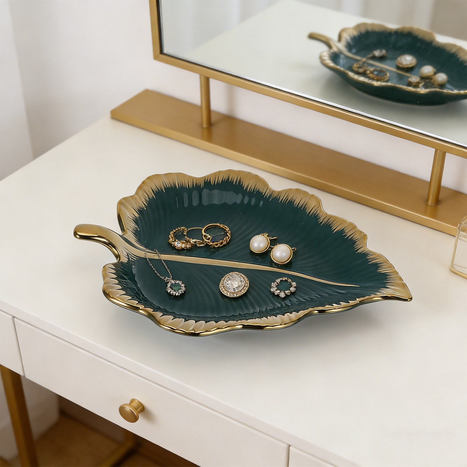Groene keramische bladvormige  - Ceramic Trinket Dish recensie en prijs