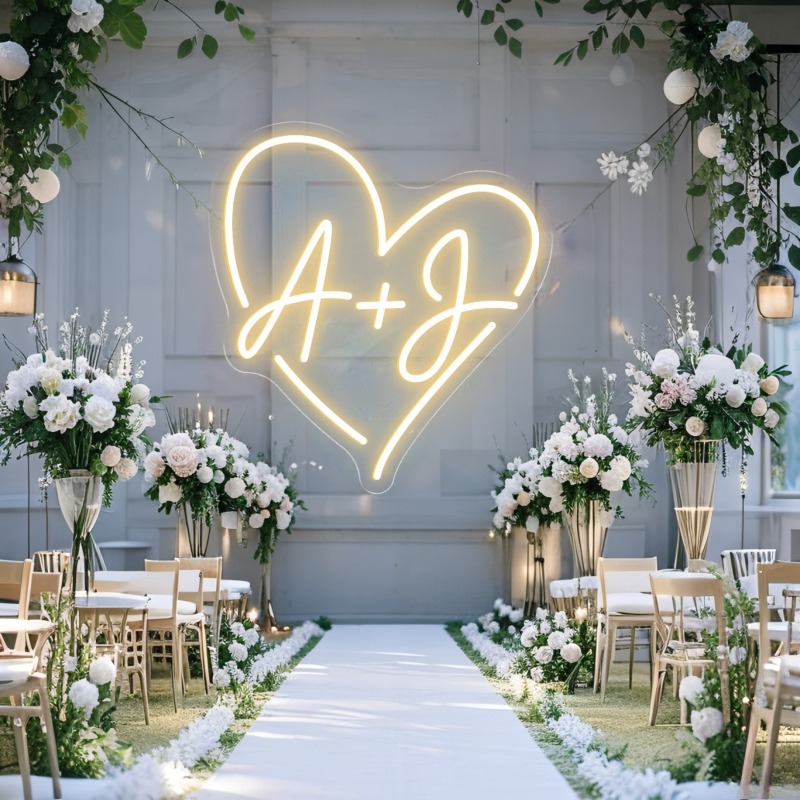 Aangepaste initialen hart LED  - Home Decor For Birthday recensie en prijs