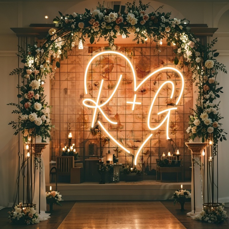 Aangepaste initialen hart LED  - Home Decor For Birthday recensie en prijs