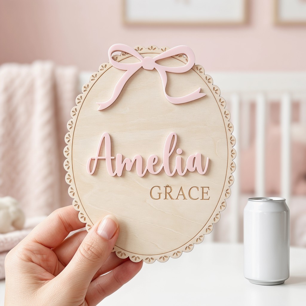 1Pc Custom Bow Lace Edge Baby  - Home Decor For Birthday recensie en prijs