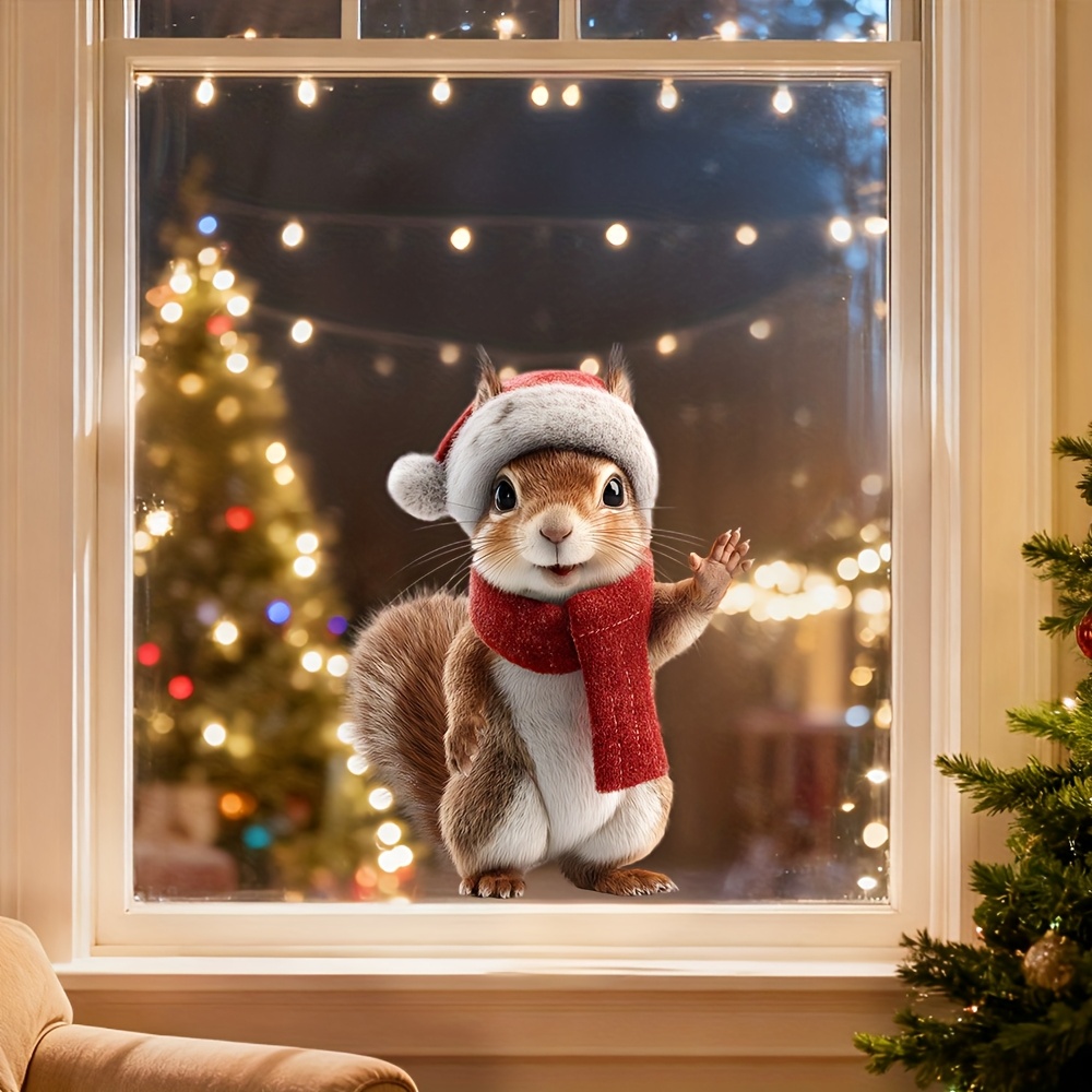 1pc Kerst Eekhoorn Raamsticker - Home Decor Shop recensie en prijs