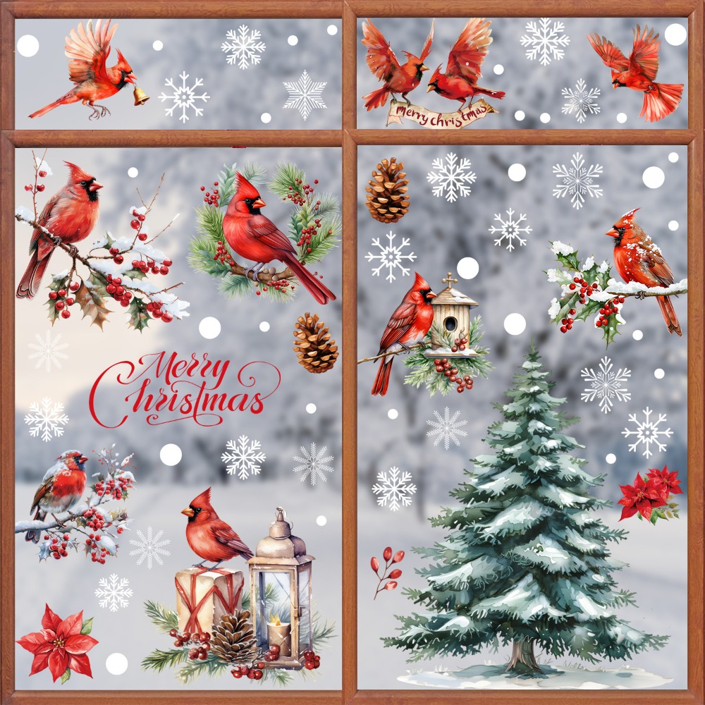9 stks Kerst Raamstickers Kard - Home Decor Xmas Tree recensie en prijs