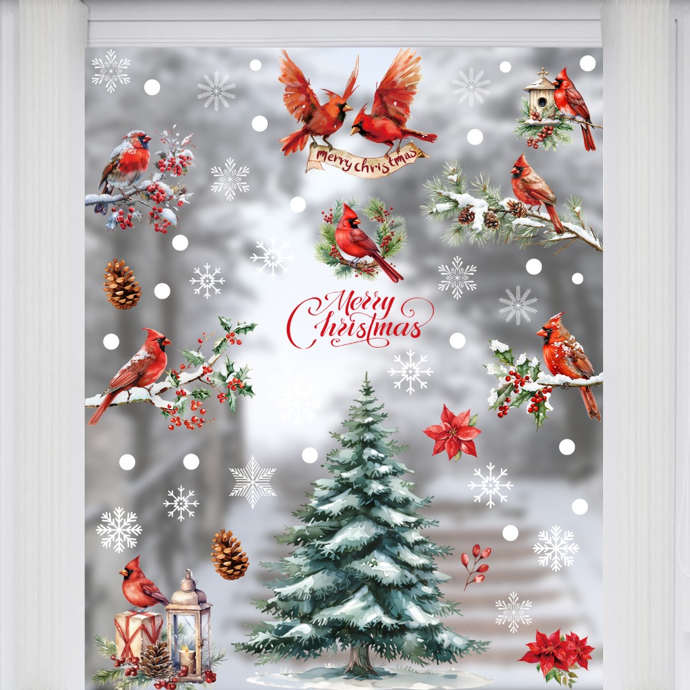 9 stks Kerst Raamstickers Kard - Home Decor Xmas Tree recensie en prijs