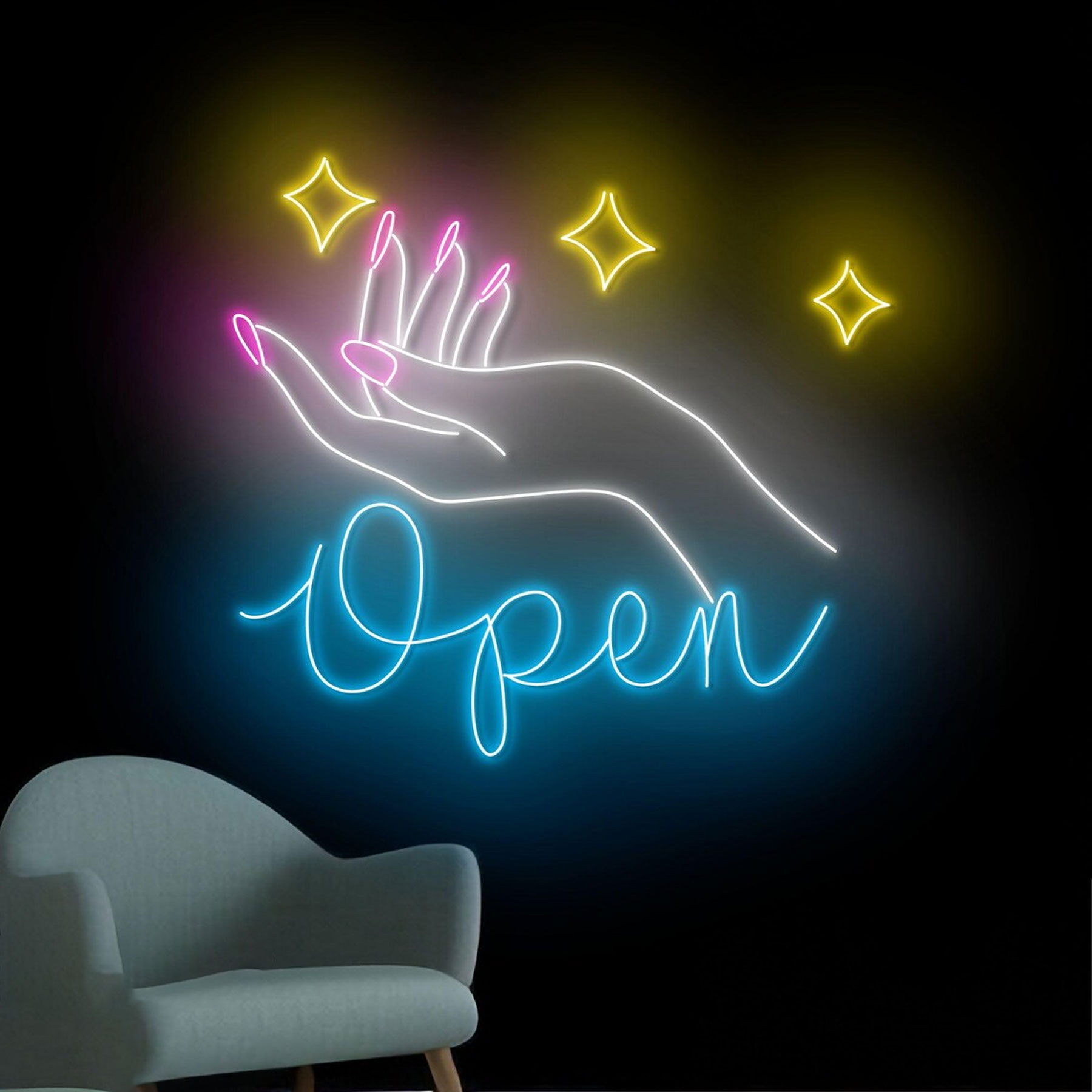 Nagels Spa Open Neon Sign Nage - Home Decor Shop recensie en prijs