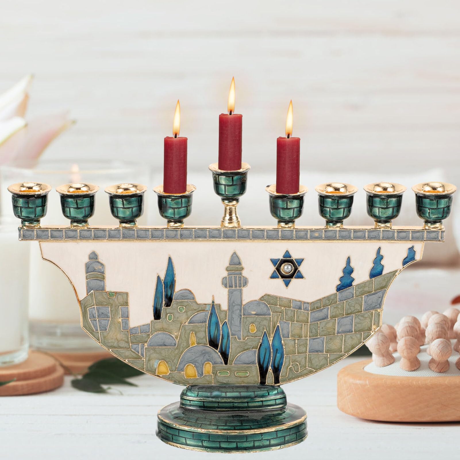 Jeruzalem Menora Hanukkah Kaar - Home Decor Gift recensie en prijs